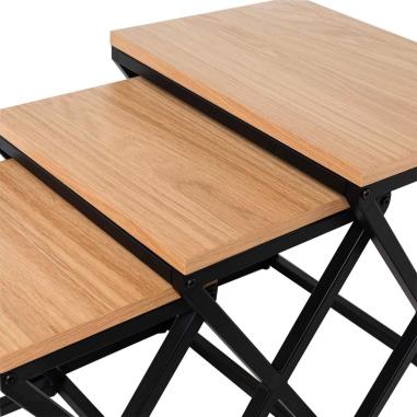 Mesa Centro Ciro Roble/negro | Relax Muebles