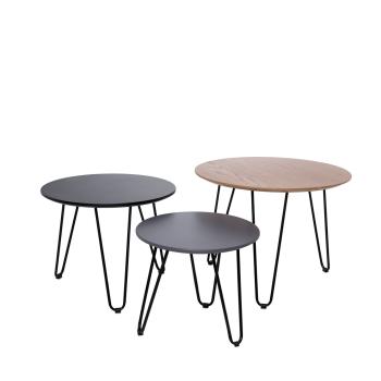 Set Centro Tadeo Roble+negro+gris | Relax Muebles 2