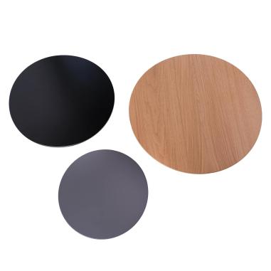 Set Centro Tadeo Roble+negro+gris | Relax Muebles