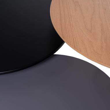 Set Centro Tadeo Roble+negro+gris | Relax Muebles