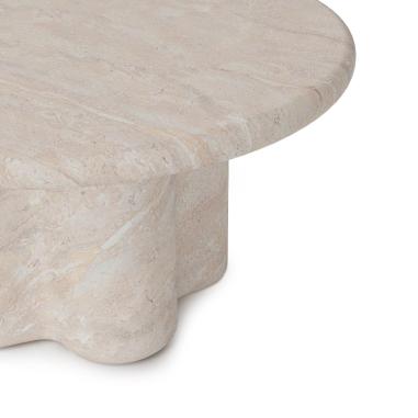 Mesa Centro Luigi Marmol Travertino | Relax Muebles