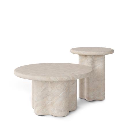 Mesa Centro Luigi Marmol Travertino | Relax Muebles