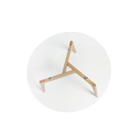 Mesa Centro Patrick Cristal/roble | Relax Muebles