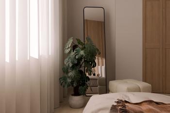 Espejo Rodas Negro | Relax Muebles