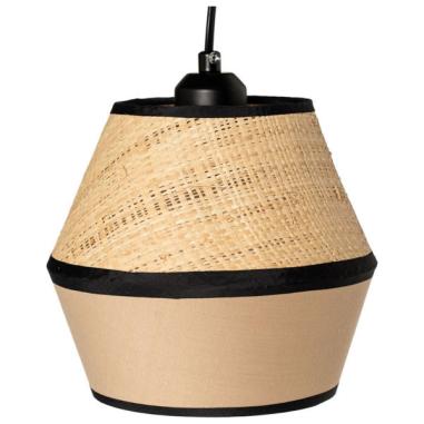 Lampara Sobremesa Rotta Natural/negro | Relax Muebles