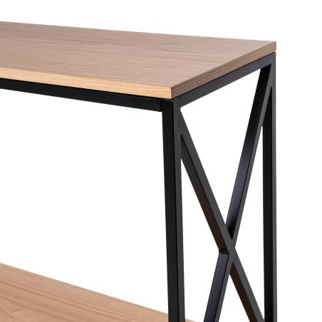 Consola Riga Roble/negro | Relax Muebles