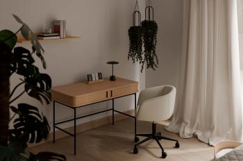 Escritorio Cornell Roble/negro | Relax Muebles