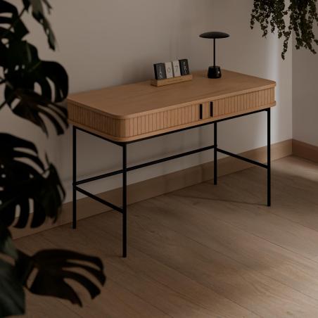 Escritorio Cornell Roble/negro | Relax Muebles
