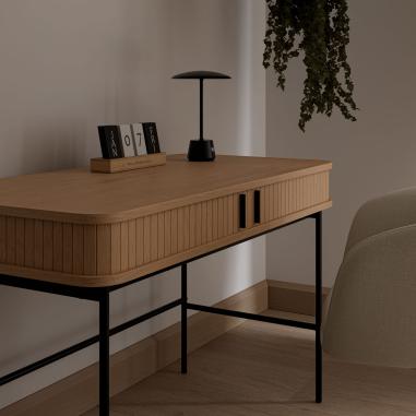 Escritorio Cornell Roble/negro | Relax Muebles