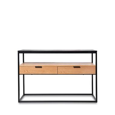 Consola Yuri Roble/negro | Relax Muebles