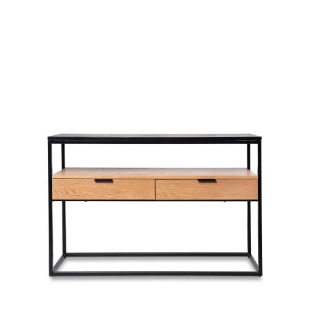 Consola Yuri Roble/negro | Relax Muebles