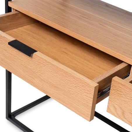 Consola Yuri Roble/negro | Relax Muebles