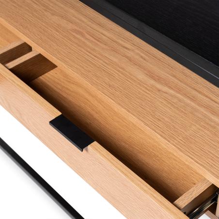 Consola Yuri Roble/negro | Relax Muebles