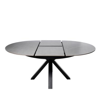 Mesa Zuri 130 Red. Gris/negro | Relax Muebles