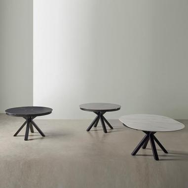 Mesa Zuri 130 Red. Gris/negro | Relax Muebles
