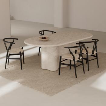 Mesa Lorraine 220 Marmol Travertino | Relax Muebles 2