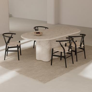 Mesa Lorraine 220 Marmol Travertino | Relax Muebles