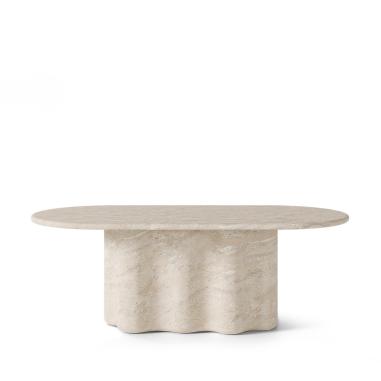 Mesa Lorraine 220 Marmol Travertino | Relax Muebles