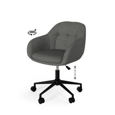 Silla Oficina Canterbury Gris Oscuro | Relax Muebles