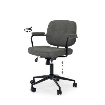 SILLA OFICINA COLUMBIA GRIS OSCURO